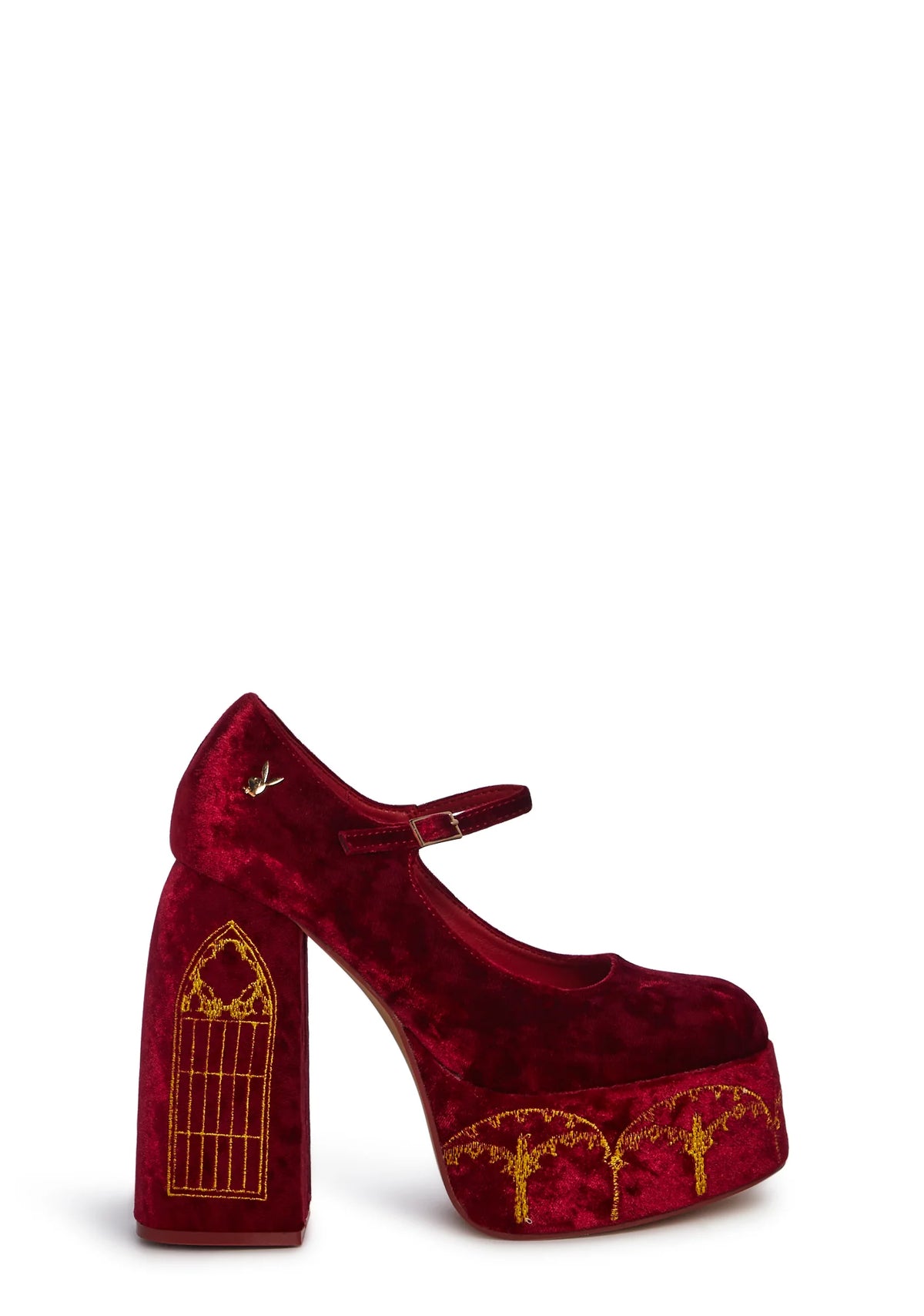 Feudal Fantasy Playboy Crushed Velvet Heels