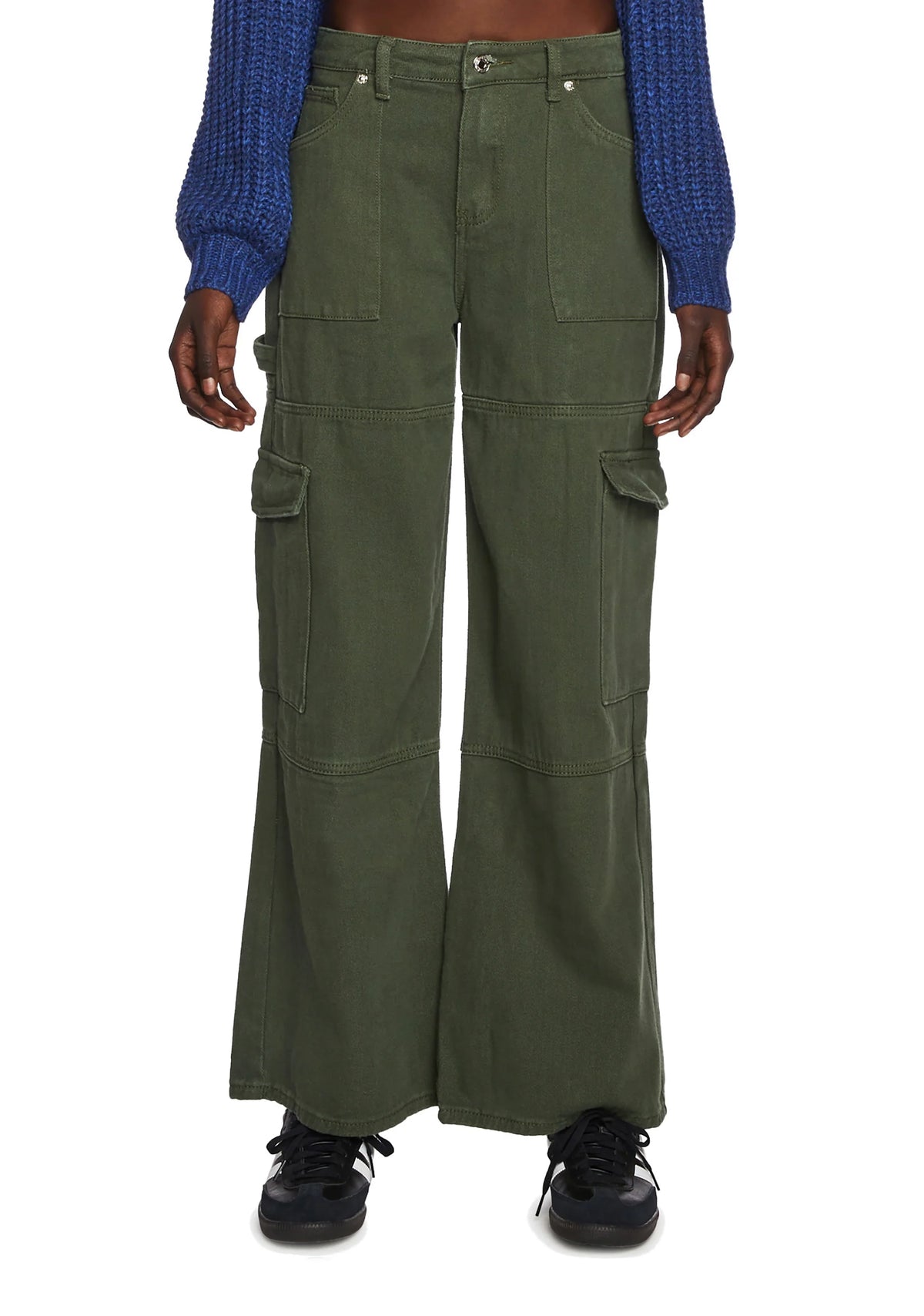 Ember Denim Cargo Pants - Olive