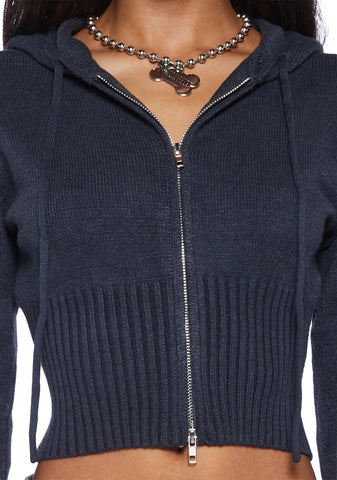 Desiree Knitted Hooded Cardigan