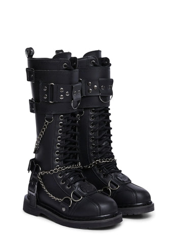 Bolt-415 Unisex Knee High Boots