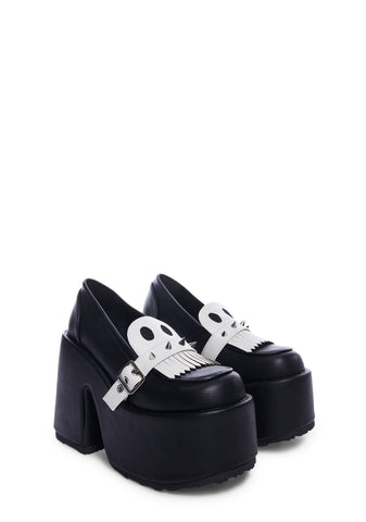 Camel-58 Platform Oxfords