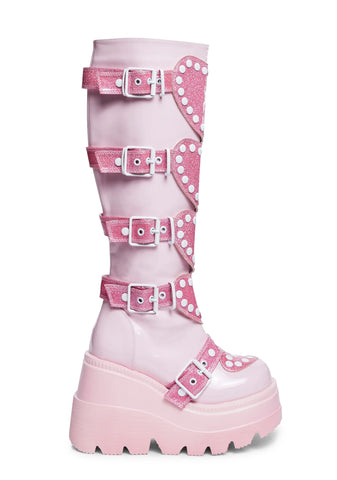 Shaker-210 Platform Boots - Pink