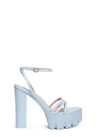 Caria-1 Block Heels - Blue