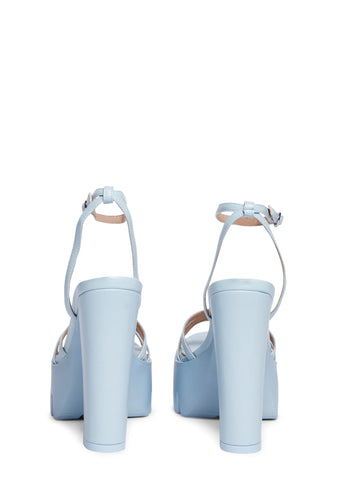 Caria-1 Block Heels - Blue