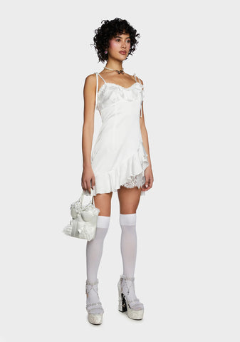 Candy Cravers Mini Dress - White