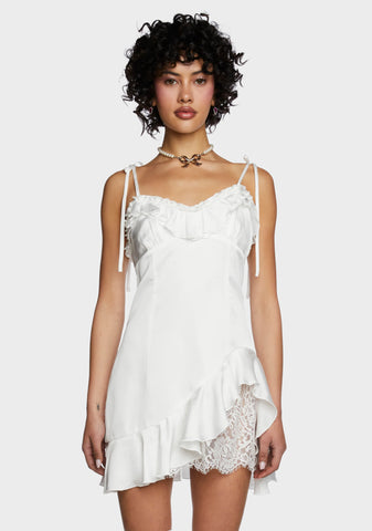 Candy Cravers Mini Dress - White