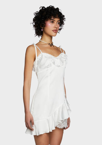 Candy Cravers Mini Dress - White