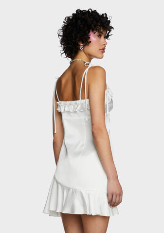 Candy Cravers Mini Dress - White