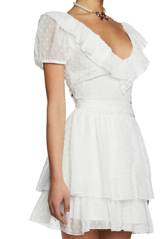 Soft Regal Days Mini Dress - White