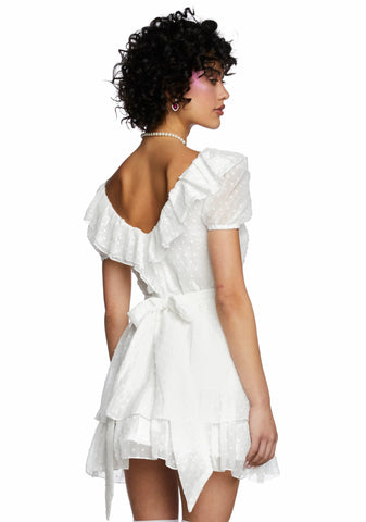 Soft Regal Days Mini Dress - White