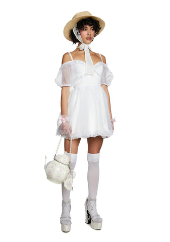 Sense N' Sensibility Mini Dress - White