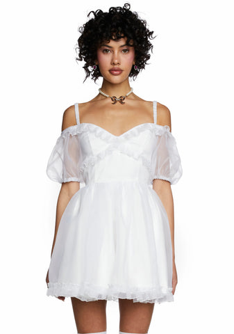 Sense N' Sensibility Mini Dress - White