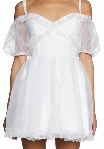 Sense N' Sensibility Mini Dress - White