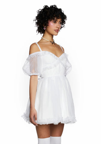 Sense N' Sensibility Mini Dress - White