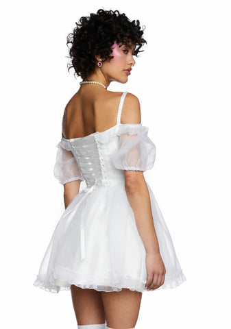Sense N' Sensibility Mini Dress - White