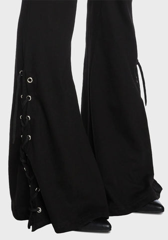 2-In-1 Boot-Cut Leggings With Micro Slant Skirt