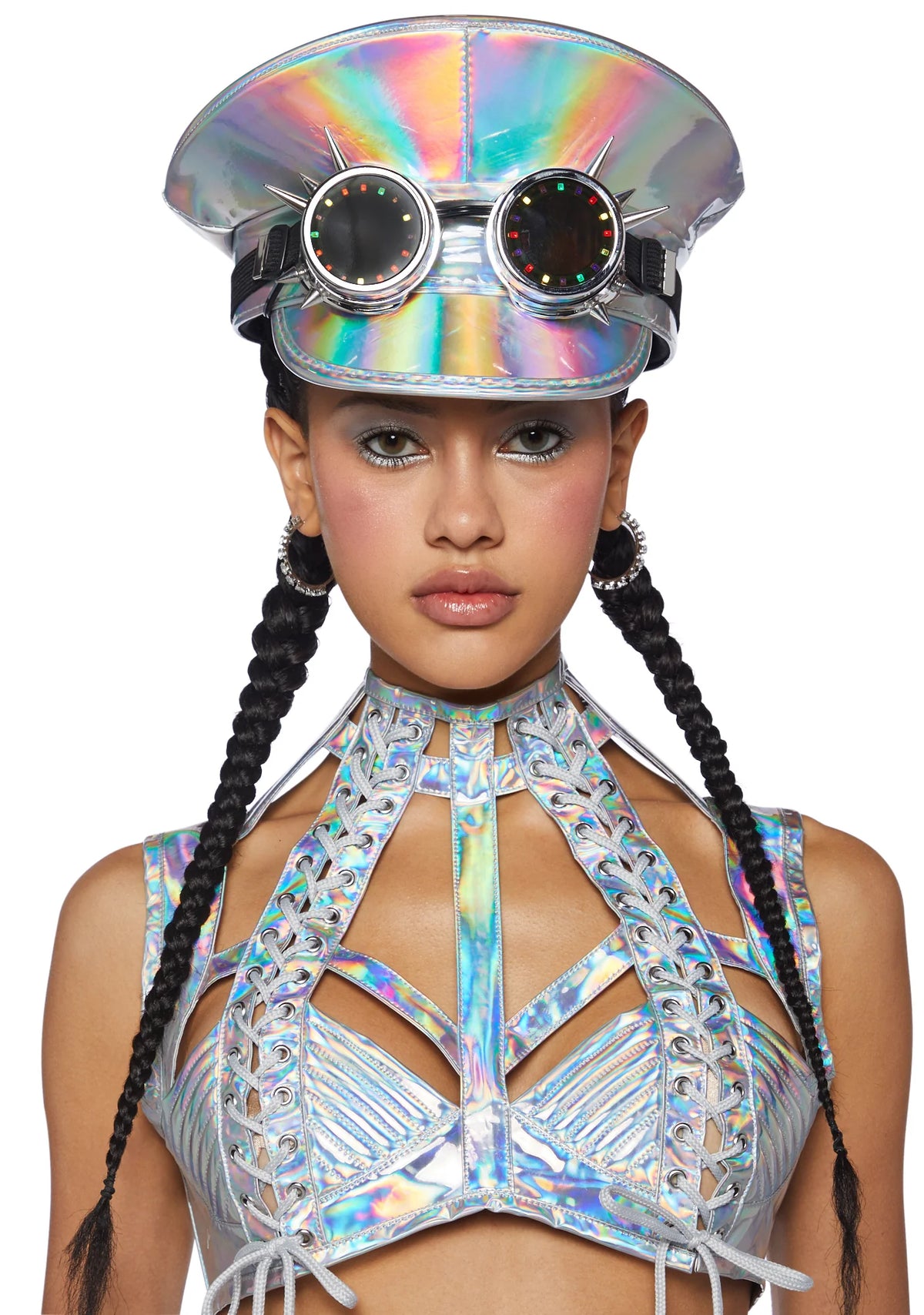 Infinite Illusion Light Up Goggle Hat - Holographic