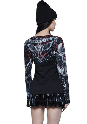 Life And Death Cross Baggy Top