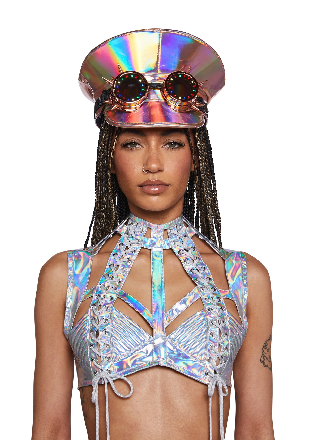 Infinite Illusion Light Up Goggle Hat - Rose Gold