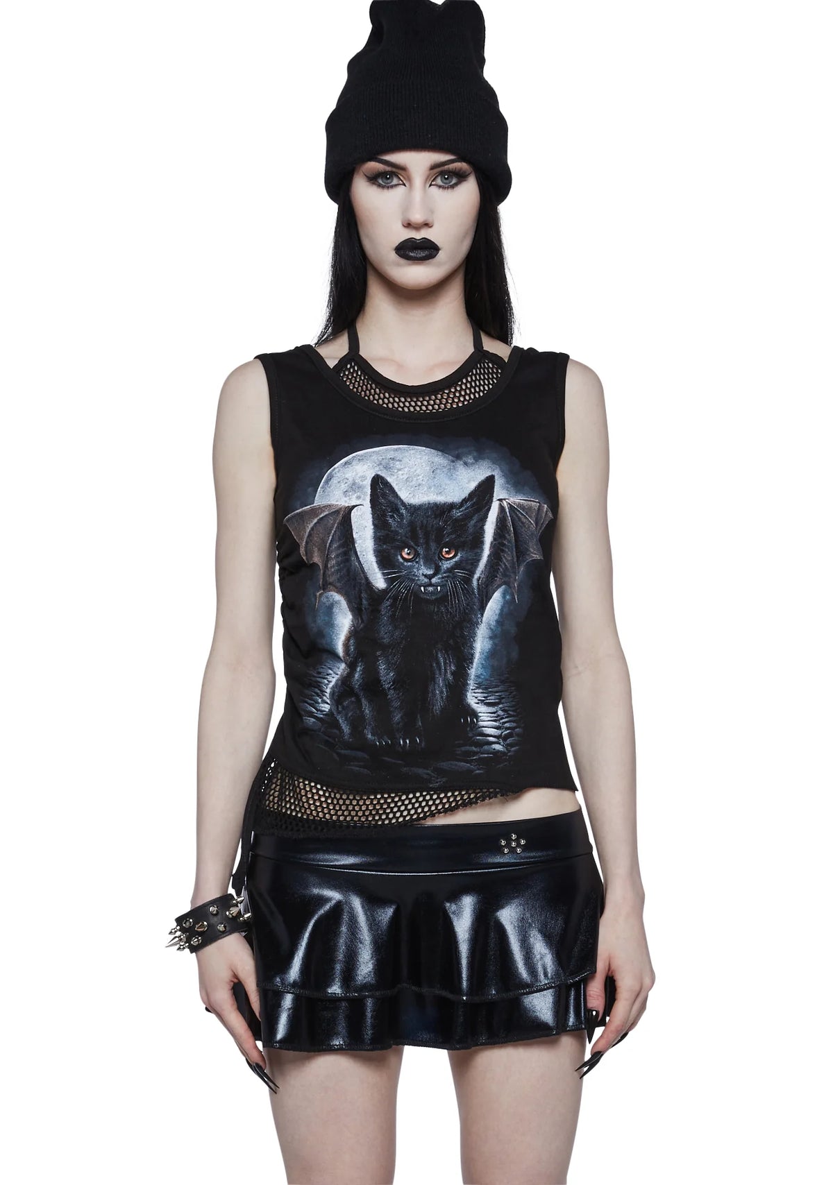 Bat Cat 2-in-1 Mesh Top