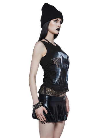 Bat Cat 2-in-1 Mesh Top