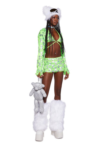 Neon Nights Mini Skirt