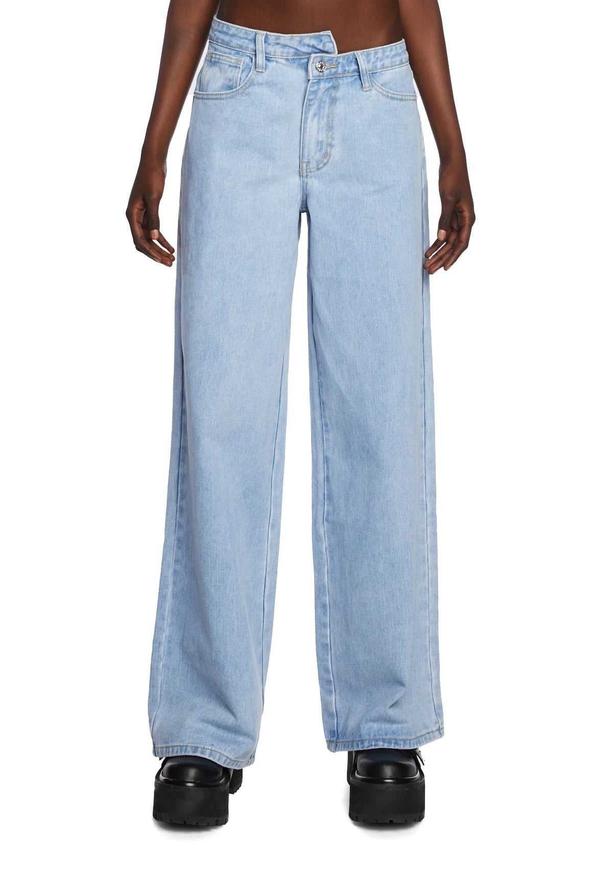 Asymmetric Baggy Jeans