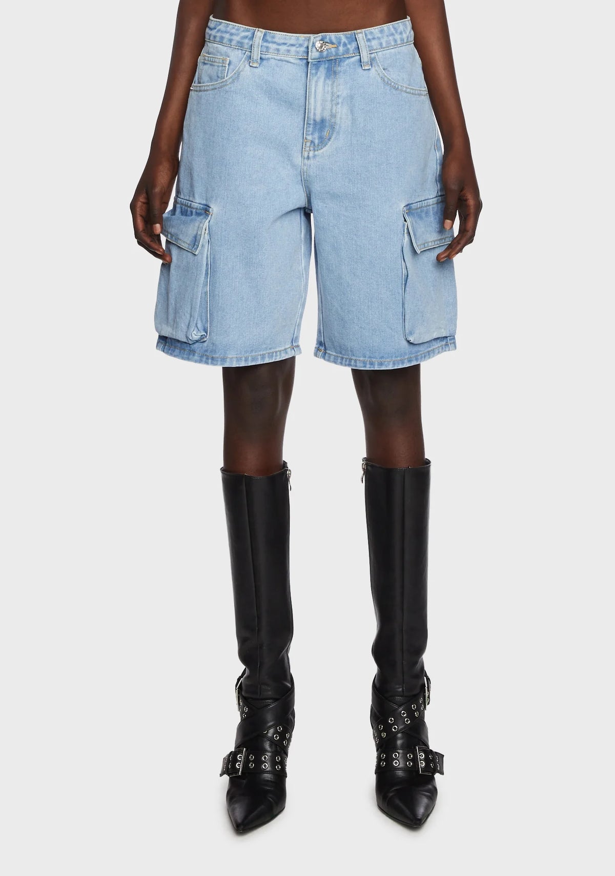 Mid Rise Bermuda Shorts