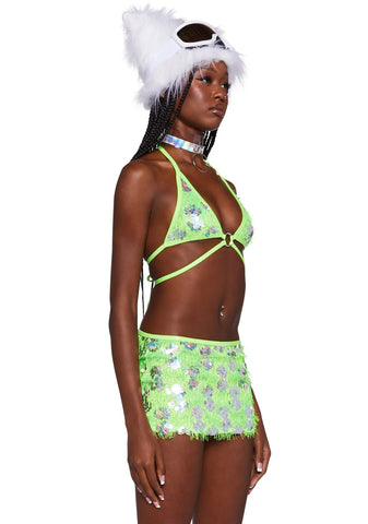 Neon Nights Wrap Top