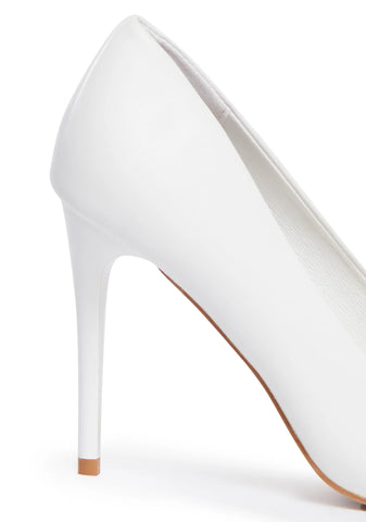 Leader Of The Pack Pointed Heels - White