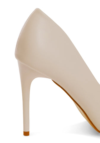 Ecru Leader Of The Pack Pointed Heels