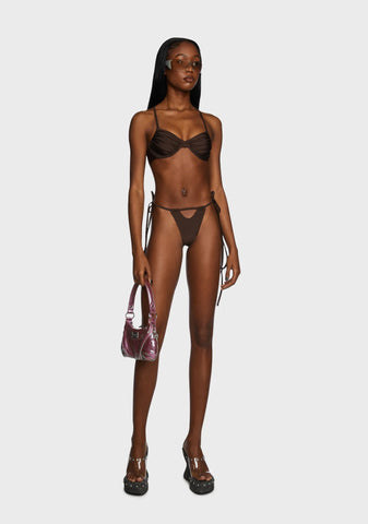All Day Long Bikini Set - Brown