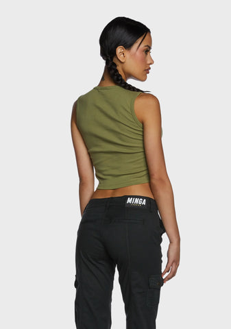 Skeleton Graphic Print Top - Green