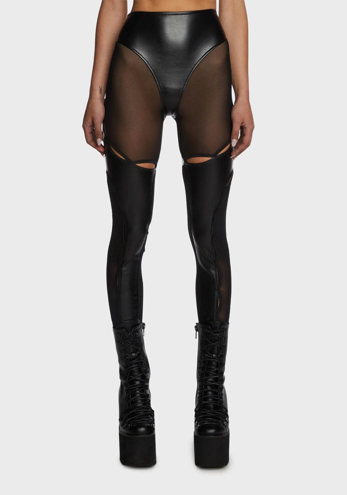 Tech Waves Vegan Leather Pants