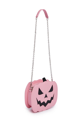 Stay Grinning Jack O Lantern Bag - Pink