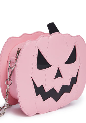 Stay Grinning Jack O Lantern Bag - Pink