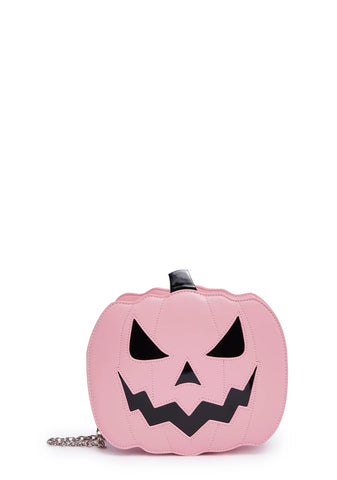 Stay Grinning Jack O Lantern Bag - Pink