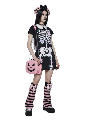 Stay Grinning Jack O Lantern Bag - Pink