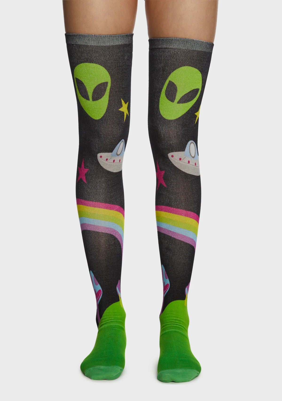 Planetary Cool Thigh High Socks