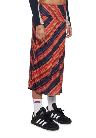 Asymmetric Midi Skirt