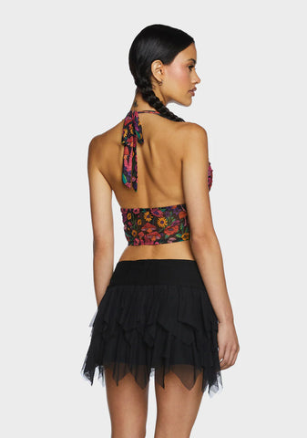 Daydreamer Floral Halter Top - Multi