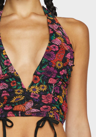 Daydreamer Floral Halter Top - Multi