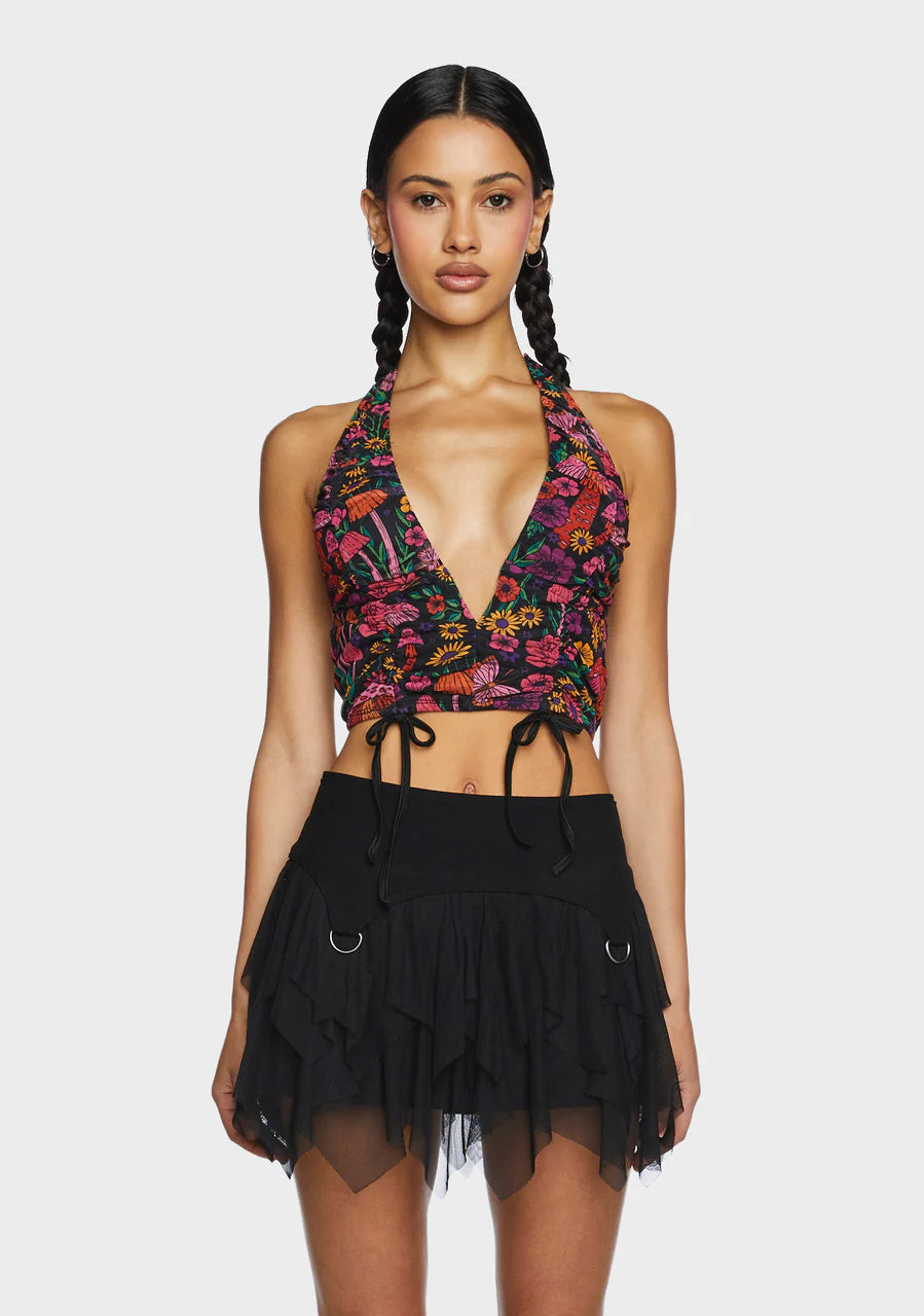 Daydreamer Floral Halter Top - Multi