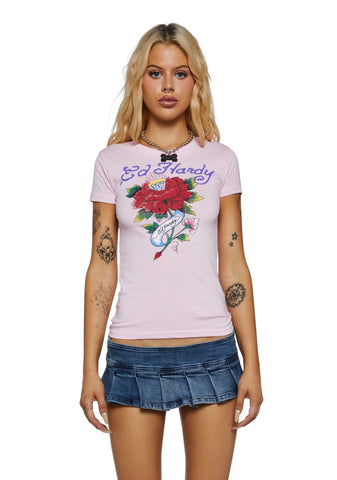 Diamond Flower Fitted Tee