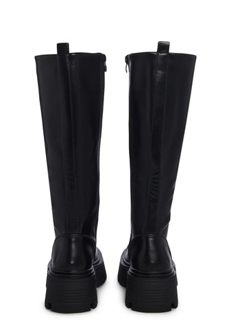 Never Better Combat Boots - Black