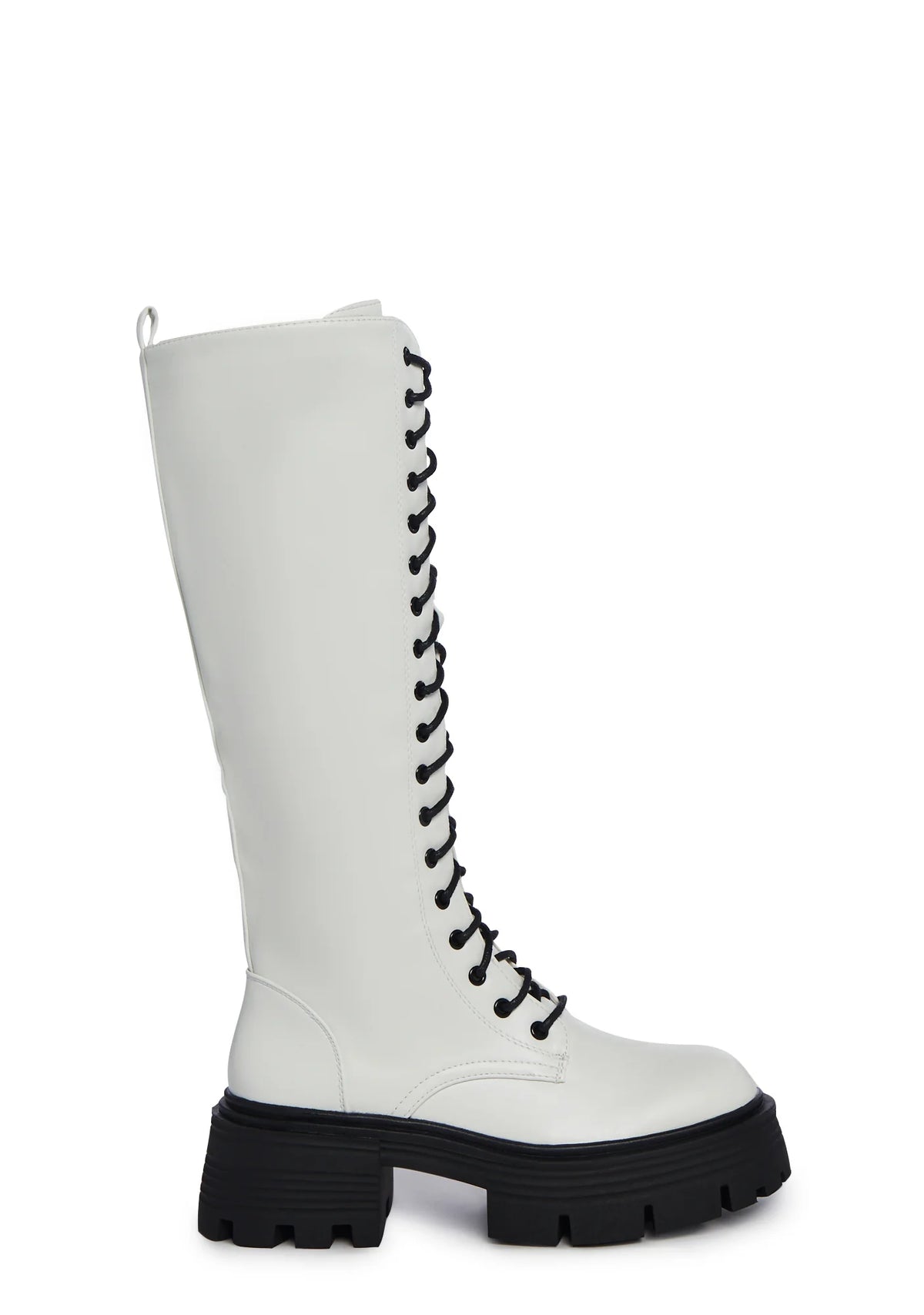 Never Better Combat Boots - White