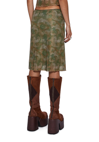 Rajhu Mesh Midi Skirt