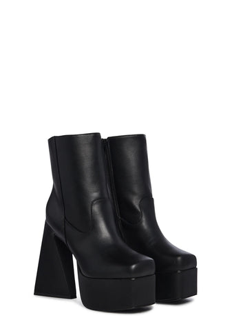 Tori Platform Boots - Black