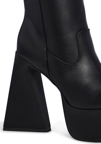 Tori Platform Boots - Black