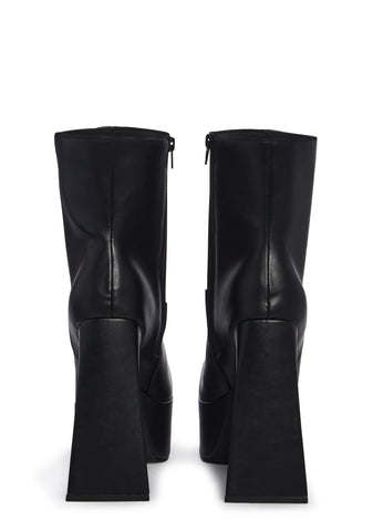 Tori Platform Boots - Black